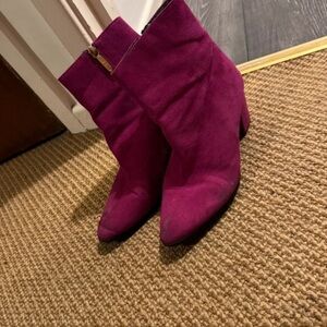 River Island Magenta Ankle Booties